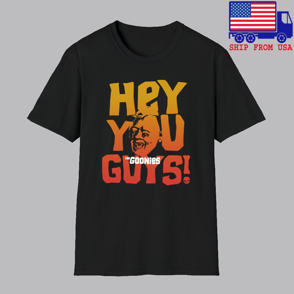 The Goonies Hey You Guys Slogan Horror Movie Men#039;s Black Size S5XL Unisex T-Shirt S