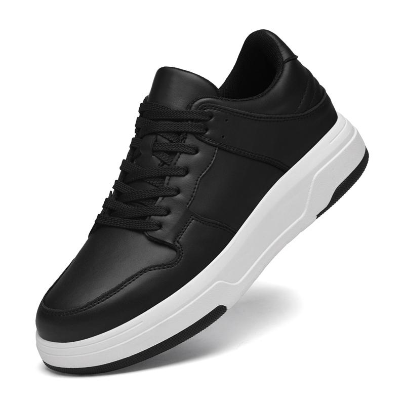 

Модные высококачественные вулканизированные туфли, подходящие ко всему, удобная обувь для скейтборда, мужская повседневная обувь из натуральной кожи, новинка 2025 года, мужские кроссовки 45 чёрный