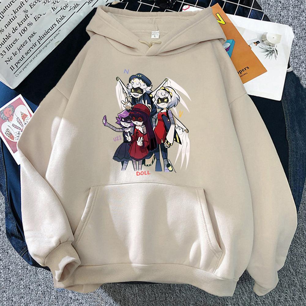Murder Drones Uzi Doll N V Hoodie Damen Harajuku Kawaii Hoodies Unisex Anime Cartoon Streetwear Ästhetische Pullover Sweatshirts