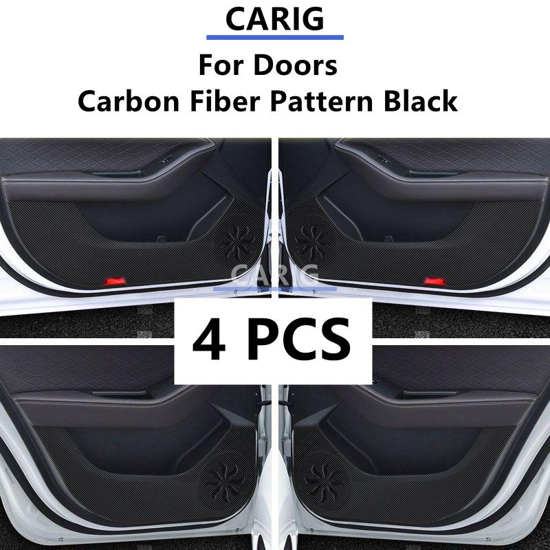 For JAC A5/J7 20-22 Leather Door Anti-kick Sticker Modified Carbon Fiber Pattern Interior Accessories Modification