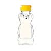 240ml Plastic Bear Honey Bottle Jars Empty Honey Squeeze Container with Flip-lid Reusable Bear Shaped Juice Bottle for Syrup Sauce Storing Dispensing