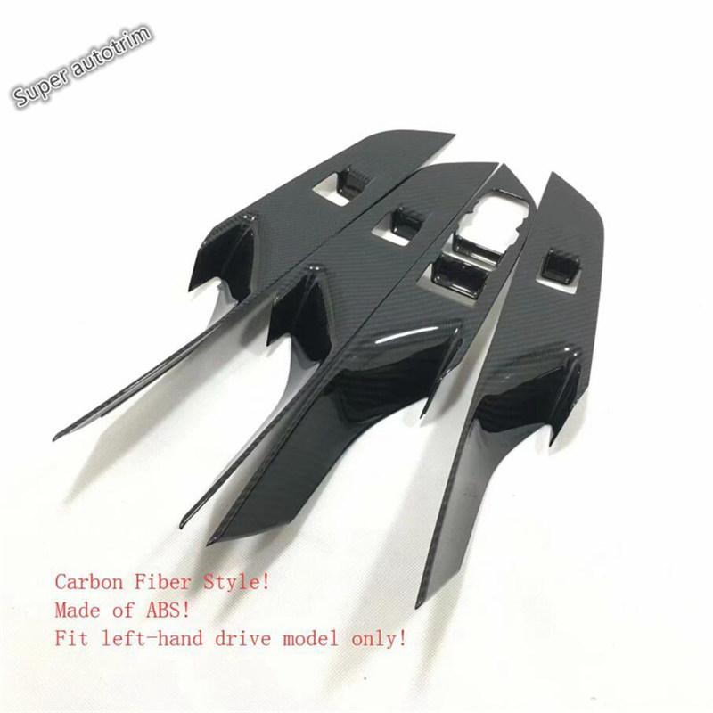 Car Inner Door Armrest Window Lift Button Panel Decoration Cover Trim Fit For Cadillac XT4  -  ABS Accessories Interior