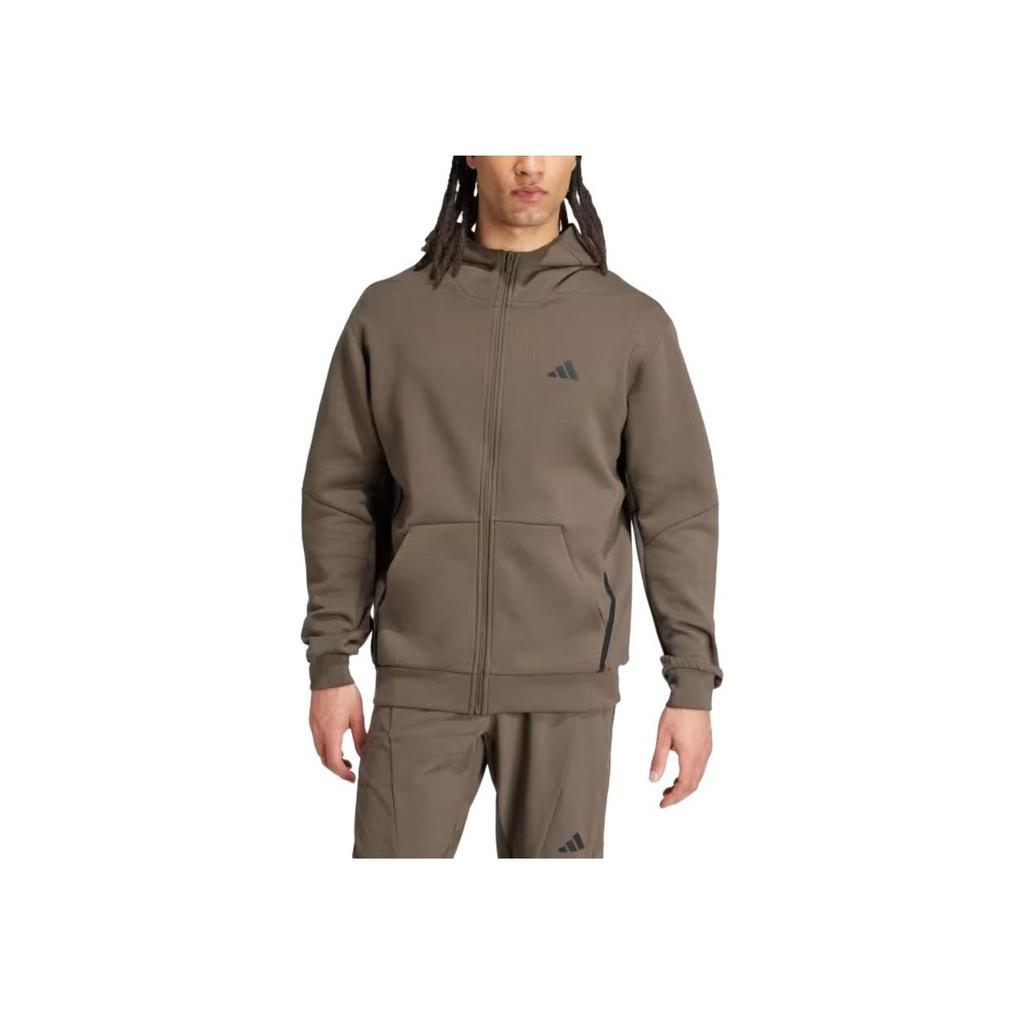 Adidas Designed For Training Full-Zip Track Jacket Men Jacket Olive IY1133