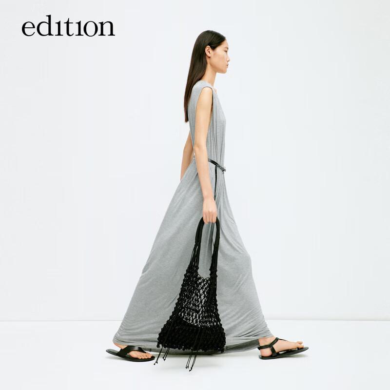 Edition Women's Summer Pleated Sleeveless Maxi Dress