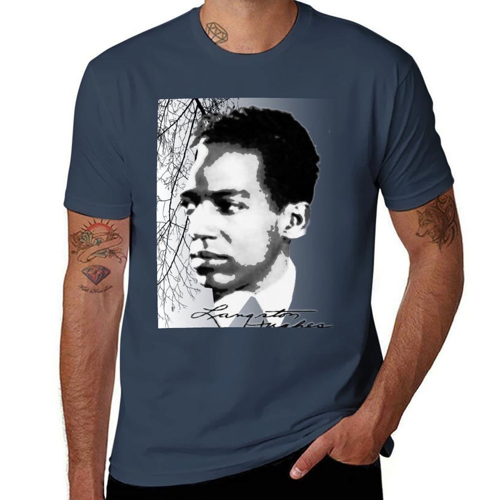 Langston Hughes Tshirt T Shirts For Man Graphic Vintage Tshirt