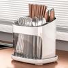 Premium Kitchen Countertop Cutlery Holder with Drainage - Spoon, Chopstick, and Utensil Storage Rack