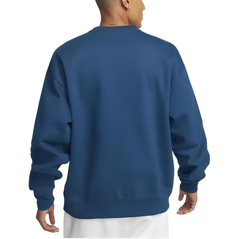 Nike Logo Print Crew Neck Sweatshirt Men Tops Dark-Blue CV0554-460