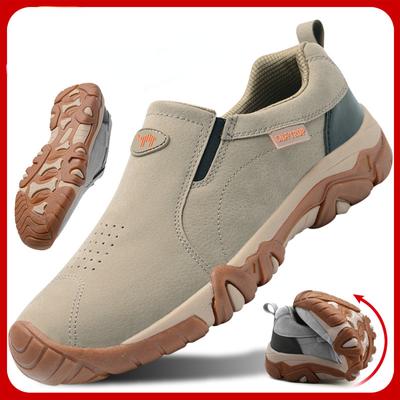 Fashion Fashion Men's Casual Sneakers Leather Breathable Outdoor Hiking Shoes Men Non-Slip Trekking Shoes Mens Moccasins Zapatos Hombre