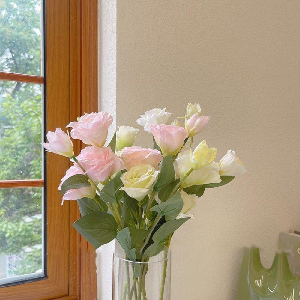 Large Size Artificial Lisianthus Flowers Artificial Flowers Simulation Design Artificial Eustoma Grandiflorum Roses