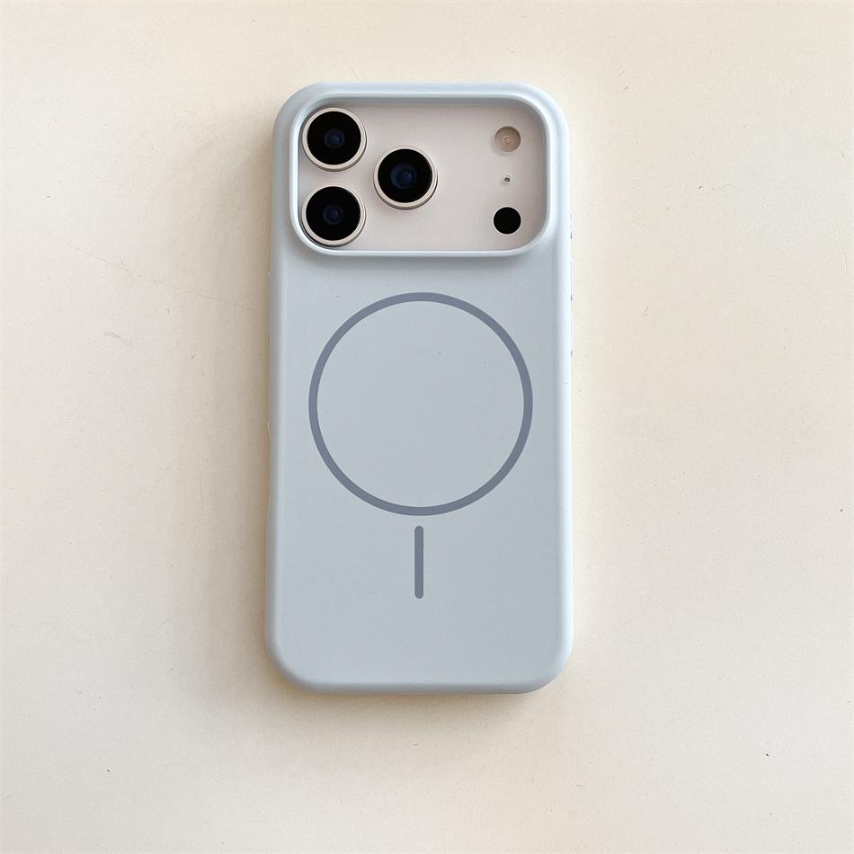 Luxury Skin Feel Magnetic Phone Case For iPhone 17Air 16 ProMax 15 14Plus 13 12 11 Wireless Charging Liquid Silicone Shockproof Cover Fundas