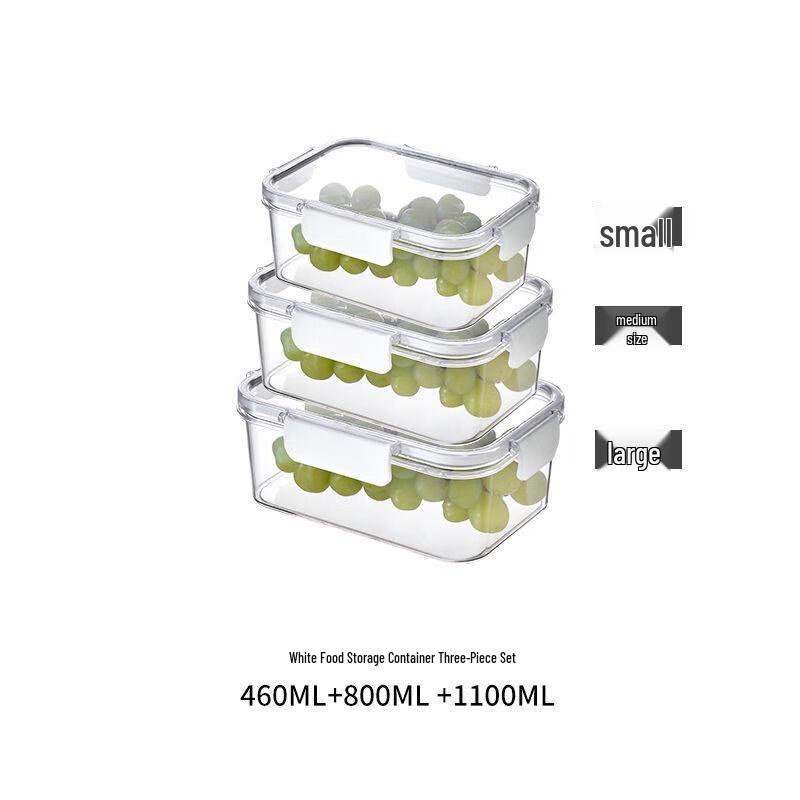 Plastic Food Storage Container Set with Lids Small+Medium+Large