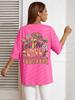 Love Yourself Grow Wantonly Cotton Prints Woman T-Shirt Essential Daily T-Shirt Personality Funny Short Sleeve Oversized Tshirts