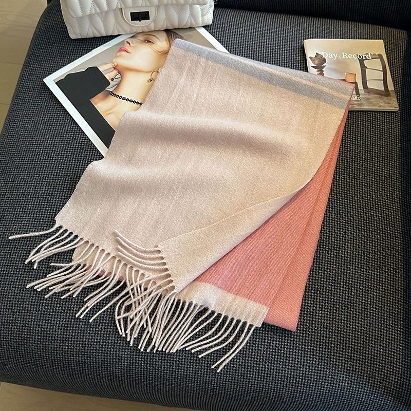 Winter  Wool Scarf For Women Warm Cashmere Scarves Hijab Solid Lady Long Shawl Wrap Female Pashmina Bandana Head Scarf