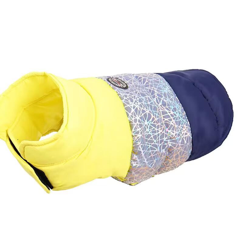Reversible Wearable Dog Clothes Pet Winter Punching Coat Thickened Warm Waterproof Down Jacket Cotton Coat