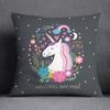 Cartoon Pink Unicorn Collection Pillow Gift Home Office Decor Pillow Bedroom Sofa Car Cushion Cover Pillowcase