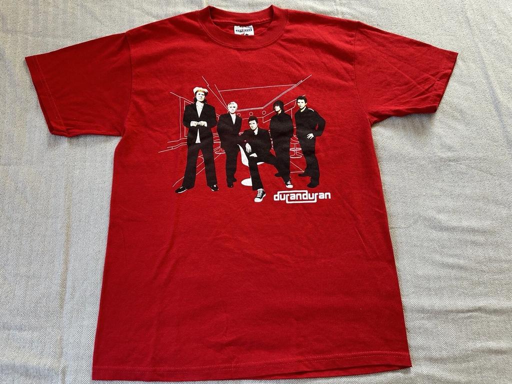 Vintage Y2K Duran Duran Concert Rock Band Tour T shirt Size M Band Tee Red