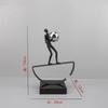 Creative Abstract Acrobatic Character Decoration Ornaments, Hand-held Silver Ball Sculptures, Desktop Decorative Sculptures