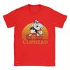 Cuphead Vintage Sunset TShirt Beach  Hip Hop T Shirts Men Cotton O Neck Oversize Tees Short Sleeve Vintage Tops