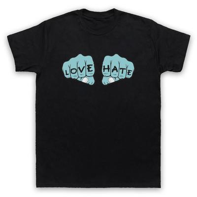 Love Hate Knuckles Tattoo Retro Vintage Funny Cool Mens And Womens T-Shirt