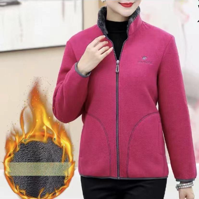 Polar Fleece Jacket Women  Autumn Winter Thickened Fleece Polar Fleece Jacket