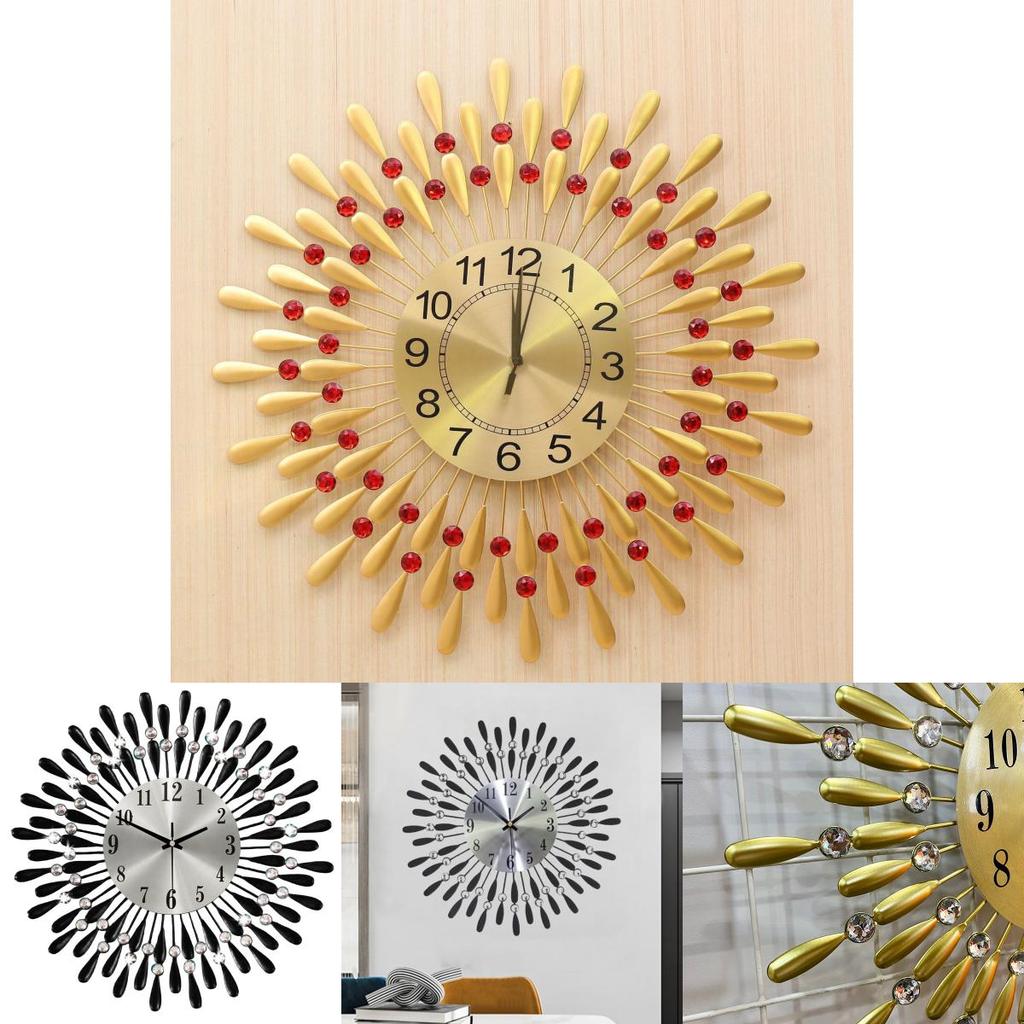 Moderne eiserne Wanduhr mit leisem schleichendem Uhrwerk für Wohnzimmerdekoration