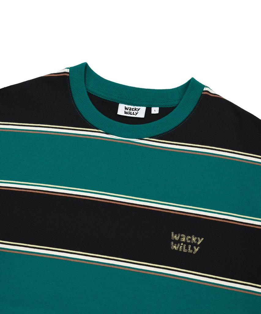 Wacky Willy Multi-Stripe Sweatshirt Green