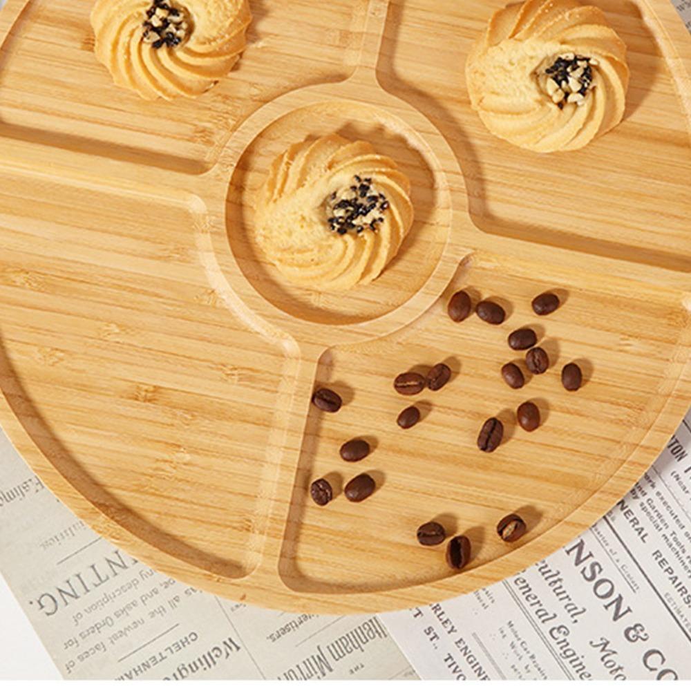 Burr‑free Tea Tray Bamboos Tea Platter Bamboos Grain Serving Plate Afternoon Tea