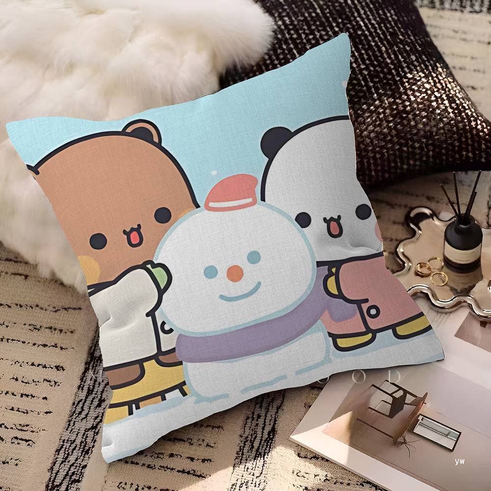 Bubu and Dudu Cute Pillow Anime Pillow Sofa Bed Head Pillow Cover Cushion Cover 45x45 cm Fashion