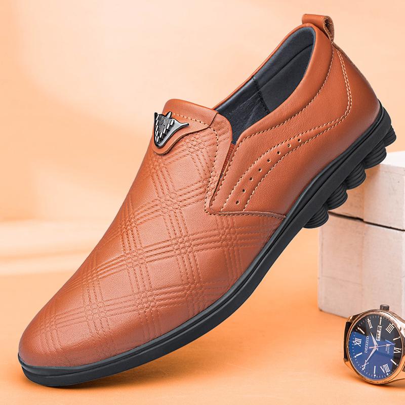 Модные красные лоферы из натуральной кожи — фото 3