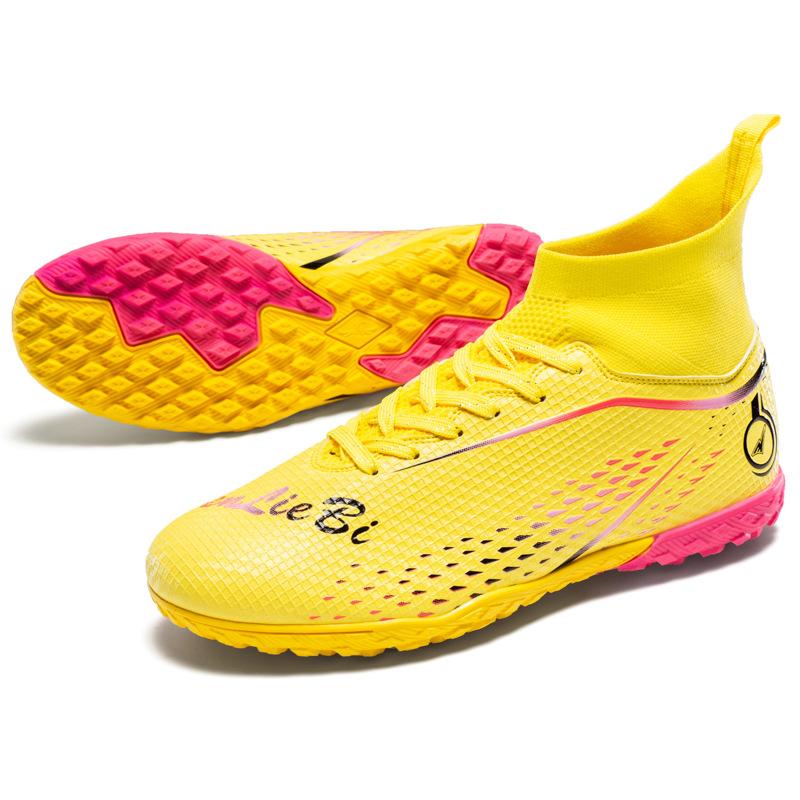 High-top football shoes men's and women's indoor and outdoor broken nail sneakers long nails adult grass children's game training shoes