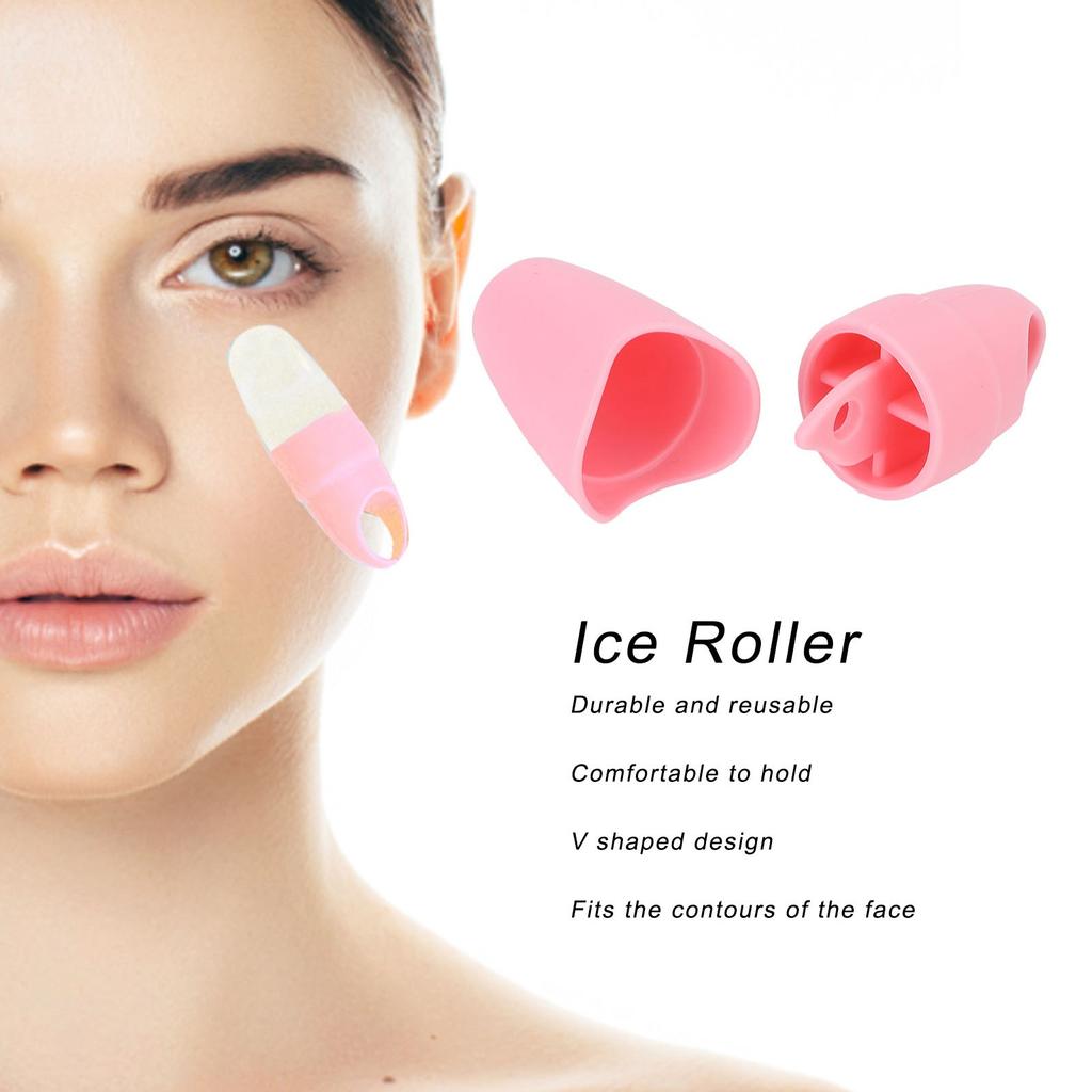 V Shaped Design Making Calming Removing Puffiness Silicone Material Face Ice Mold for Beauty Care