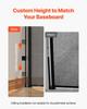 Retractable Baby Gate, Extends to 4150 mm Extra Wide, 990 mm Tall, with Reinforced Fiberglass Strips, Avoids Crawling Through, Mesh Dog Gate for