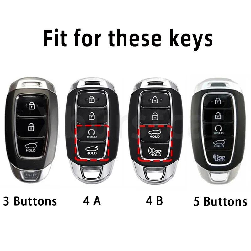 Auto Key Fob Shell For Hyundai I30 Ix35 Kona Encino Solaris Azera Grandeur Ig Accent Santa Fe Palisade Tpu Car Key Case Cover