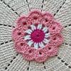 Handmade Crochet Flower Coaster Heat-Resistant Cup Mat for Mugs Glasses Soft Non-Slip Absorbent Table Protector Mat Cute Kitchen Desk