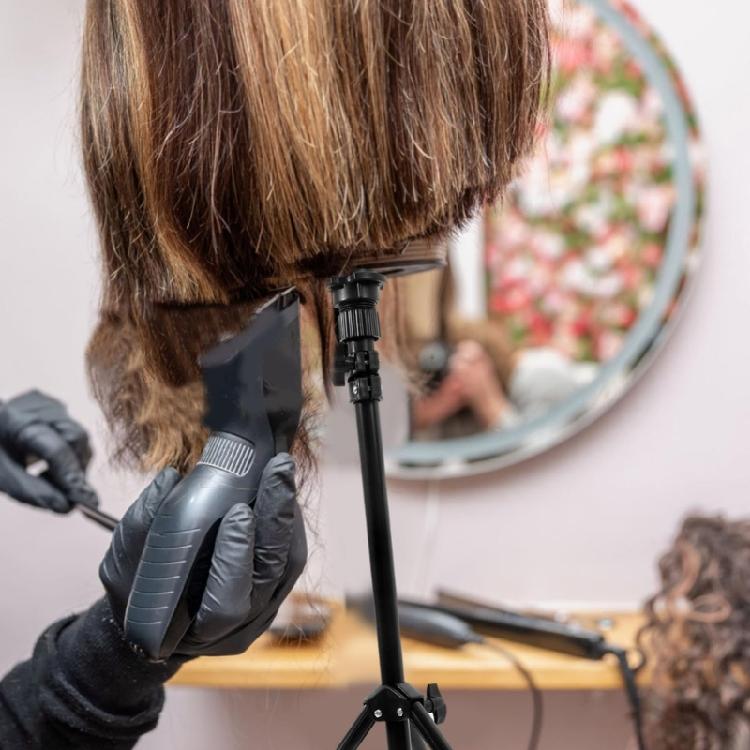 Salon Adjustable Height Wig Holder Stand With NonSlip Tripod Base For Precise Haircutting Practice Foldable Rustproof