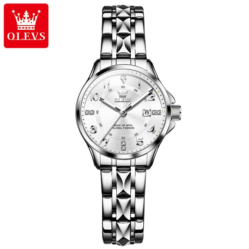 OLEVS brand watch three-dimensional dial dual calendar quartz watch waterproof women's watch 2910