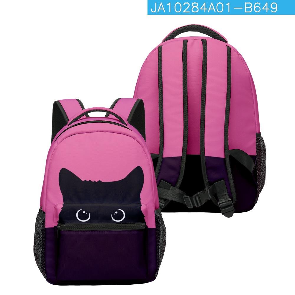 Trendy Kpop Youthful School Bags Unisex Cats Travel Bags 3D Print Oxford Waterproof Notebook Shoulder Backpacks