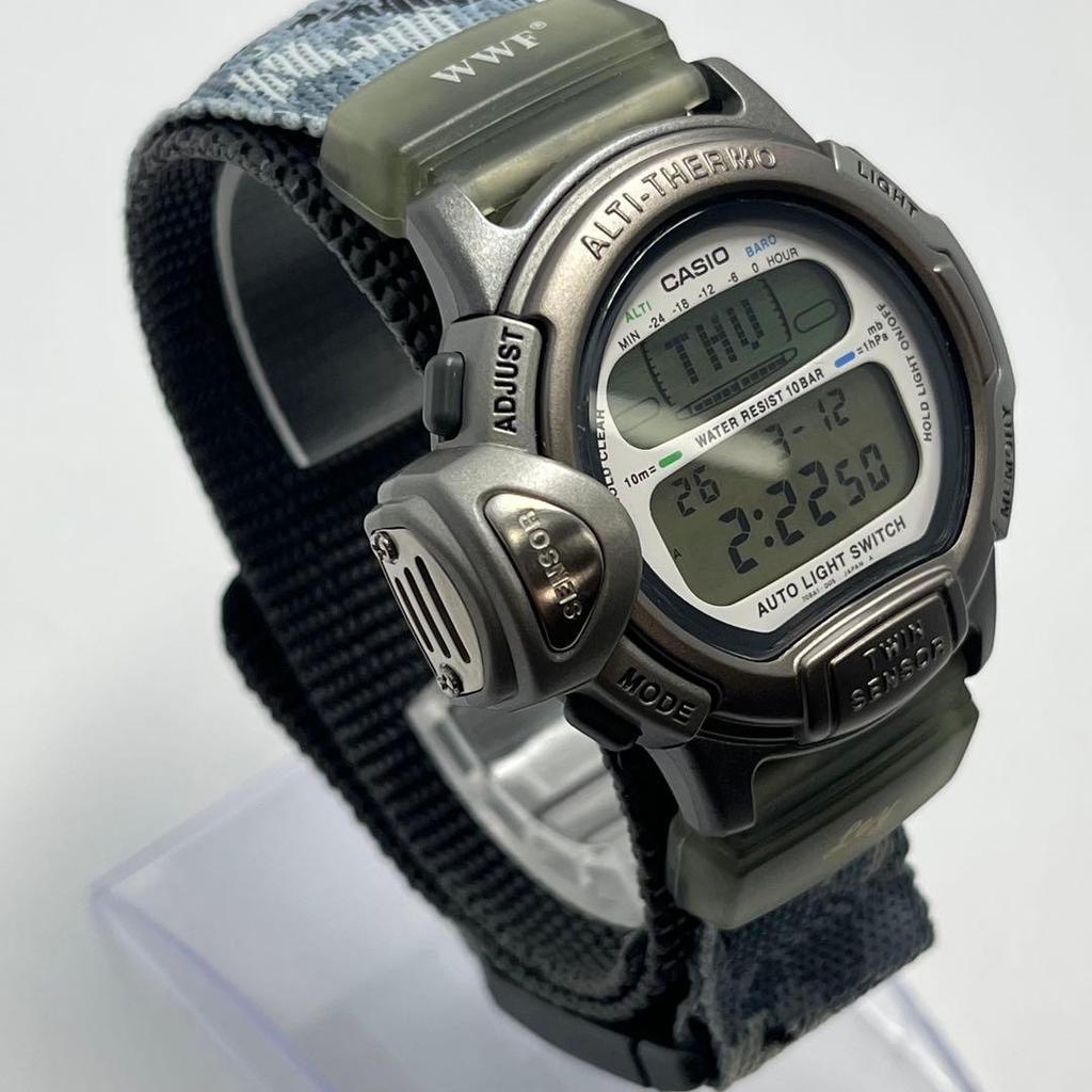 Used Rare Casio Pro Trek PRL-20 1678 WWF Panda Discontinued Model