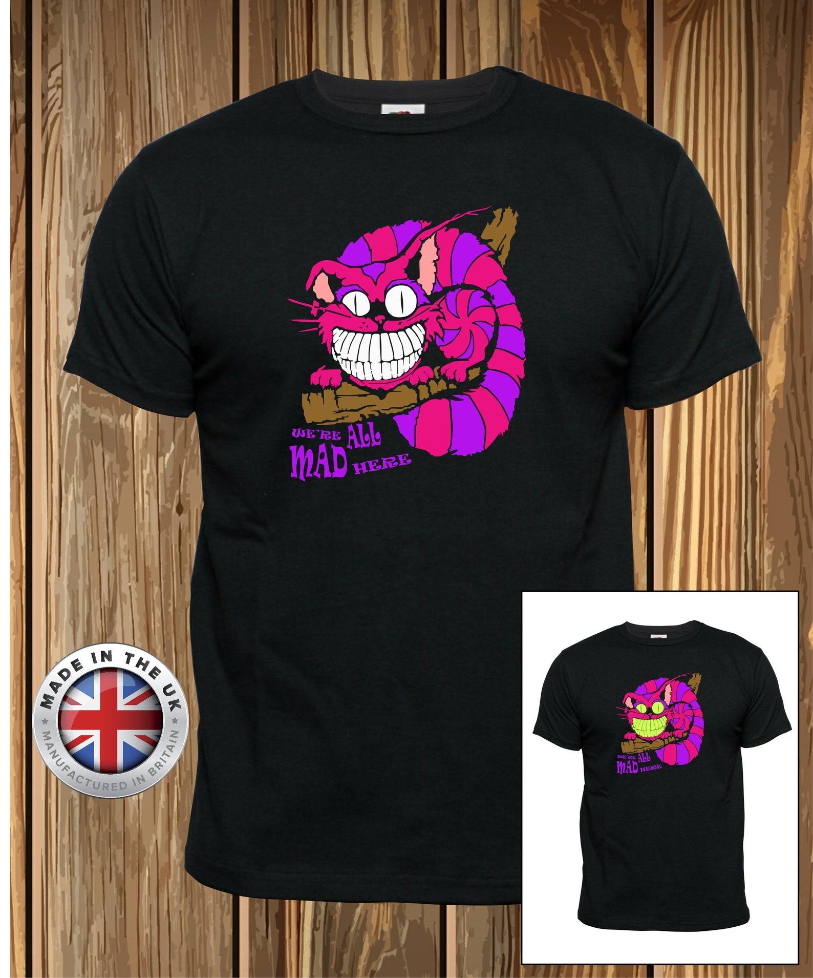 Cheshire Cat Glow In The Dark T-Shirt: We re All Mad Here XL