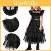 Wednesday Addams Kids Dress Cosplay Costume Party A-shaped Tiered Skirt