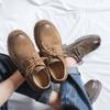 Frühlings- und Herbst-Herren-Freizeitschuhe Low Top Martin Boots Atmungsaktiv Vielseitig Arbeitsschutz Retro Tooling Schuhe mit großem Kopf 4515-R