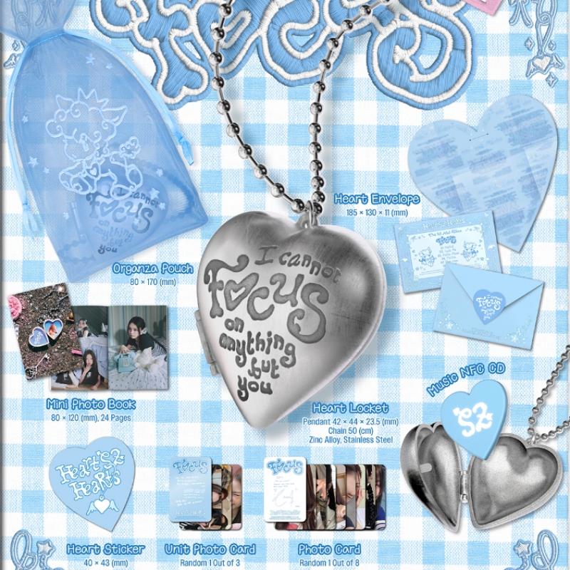 Hearts2Hearts   Focus   Pierwszy Mini Album  Wersja z Medalionem Serca.   Inteligentny Album