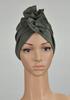 Khaki Turban Luba 002 Crinkled Cap Without Pattern Even After Chemotherapy
