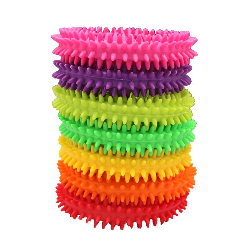 Pet TPR Bite-Resistant Spiked Ring Chew Toy