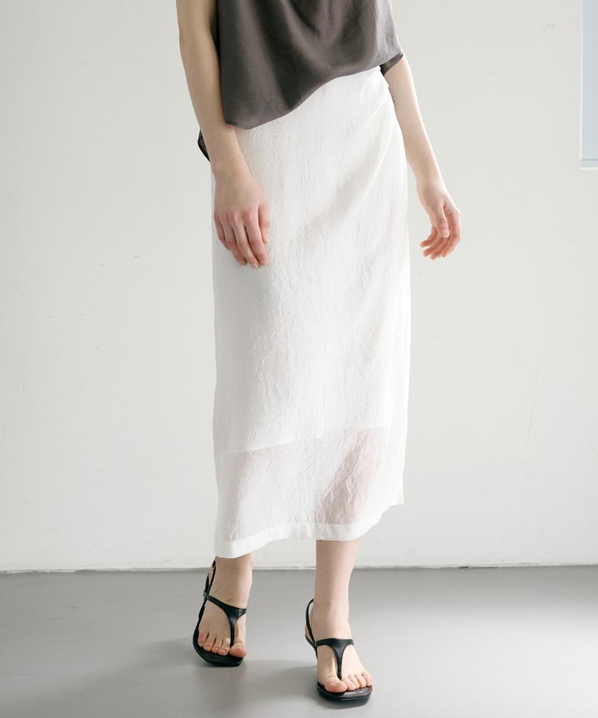 Ollibeudeollibeu Silky Layered A-Line Long Skirt Ow6Ms6030