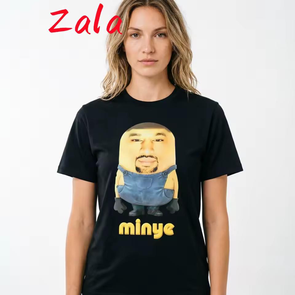 Rapper Kanye West Minye Funny Meme Women's T-shirt Hip Hop Vintage Men T shirt Summer Casual Short Sleeved Women's Clothing
