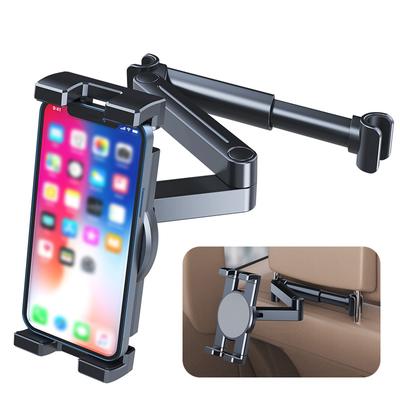Telescopic Car Rear Pillow Phone Holder Tablet Rotating Car Seat Rear Stand Headrest Bracket for Phone Tablet 4.7-10 Inch