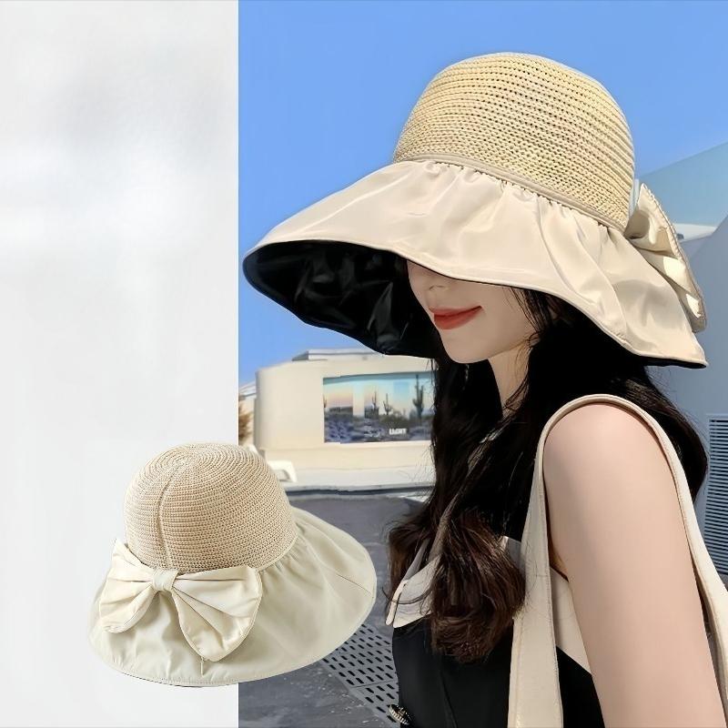 

Women Sun Hat Summer Outdoor Sun Protection Wide Brim Hat Foldable Travel Bucket Hat Beach Cap Fisherman Cap Quick Dry Straw Hat белый