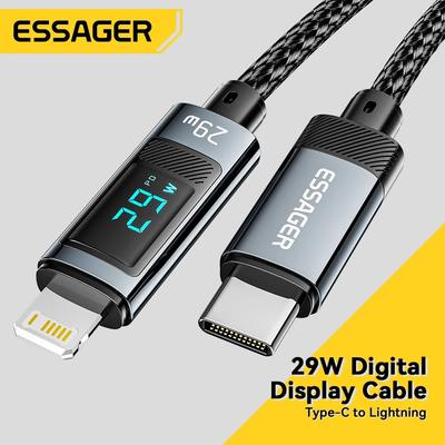Essager Kabel USB typu C do iPhone14 13 12 11 Pro Max PD 29W przewód szybkiego ładowania do kabla ładowarki iPhone cyfrowy kabel wyświetlacza