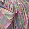Women's Chiffon Print Dress: Stand Collar, Long Sleeve, Tie-Waist, Perfect for Spring & Autumn Vacations
